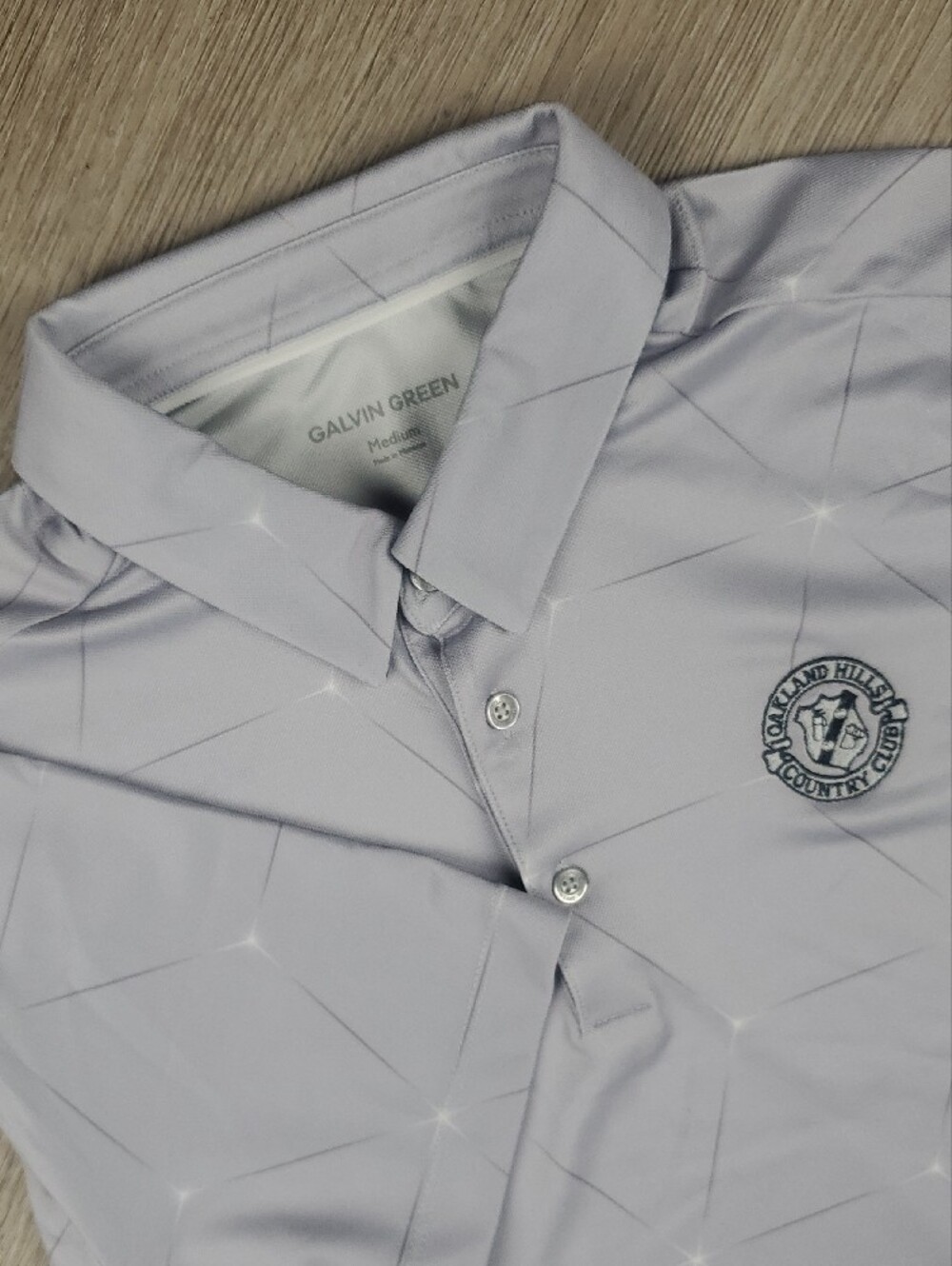 Galvin Green Milo Golf Polo Men's M Oakland Hills CC Gray VENTIL8+